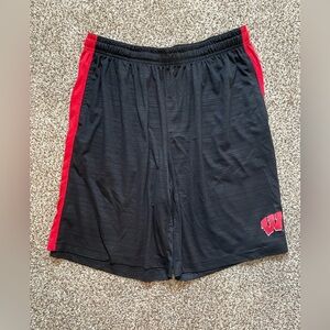 Colosseum Black and Red Athletic Shorts Lightweight Breathable Design